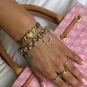Vintage Gold Heart sweetheart bracelet (LoveShackFancy